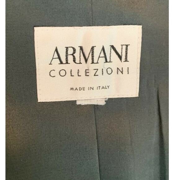 Armani Colezzioni gray wool knot front tie blazer size Small - Picture 3 of 7